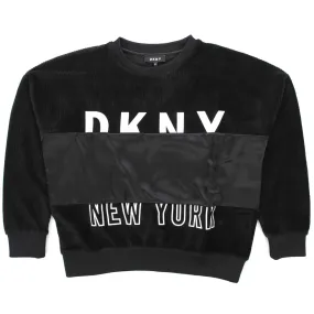 Dkny Girl And Teen Black Logo Sweatshirt