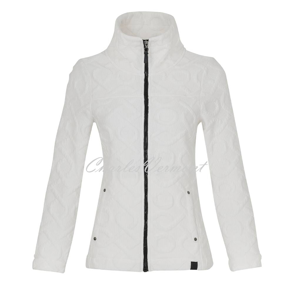 Dolcezza Textured Zip Jacket - Style 73206 (Off-white)