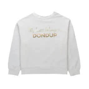 Dondup White Logo Sweatshirt For Girls