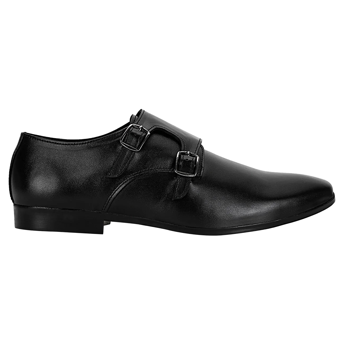 double monk strap shoes black-Defective