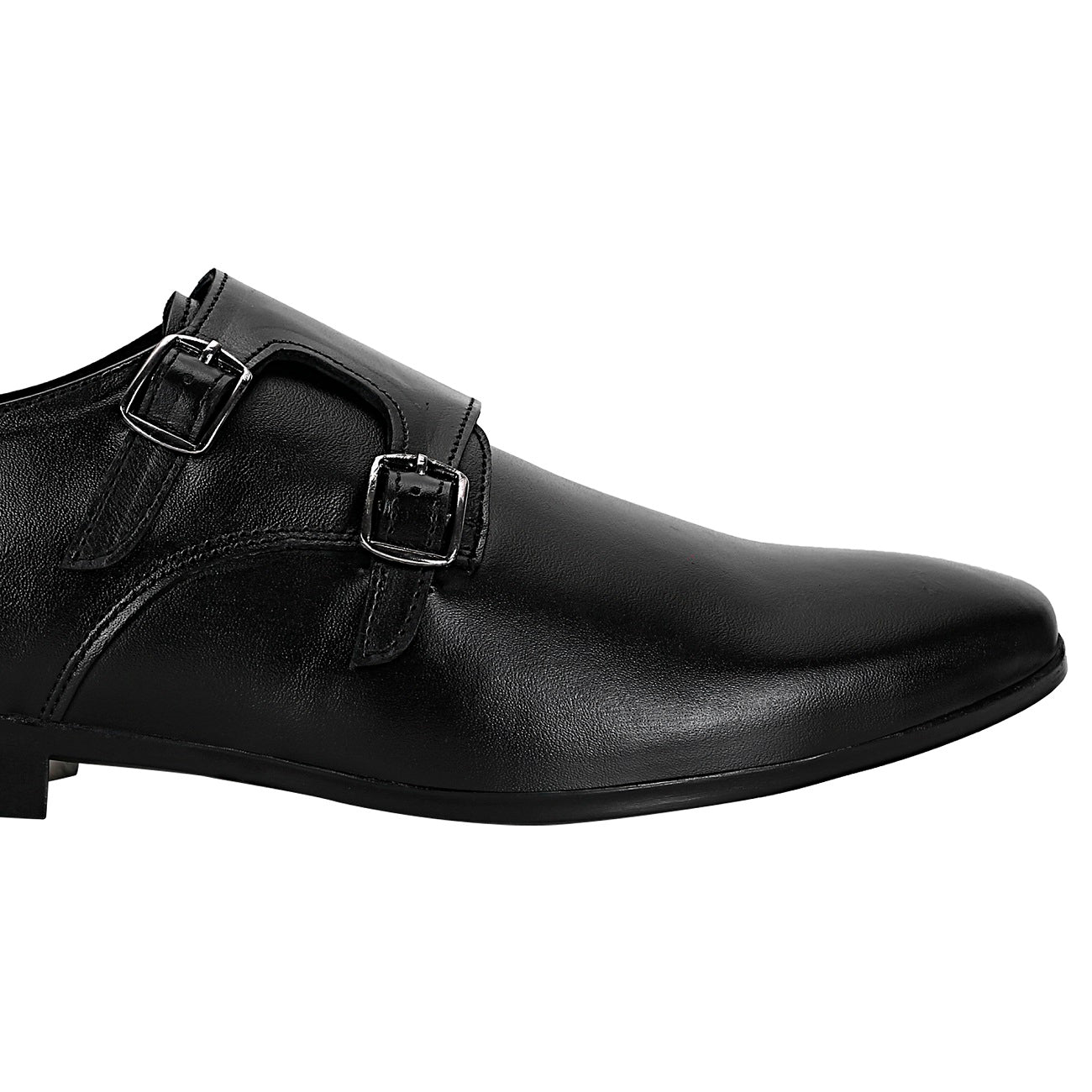 Double Monk Strap Shoes Black