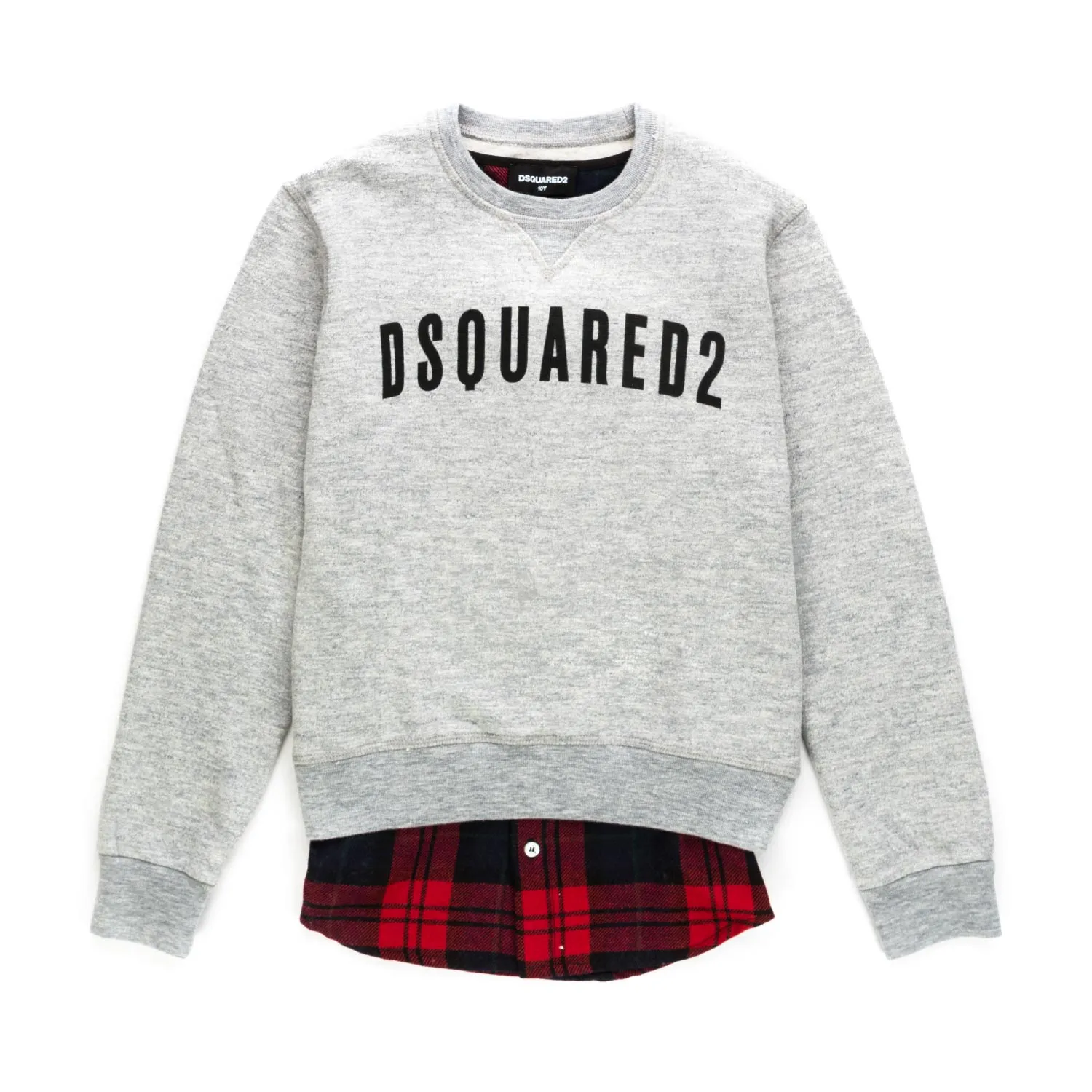 Dsquared2 Boys Tartan Logo Sweatshirt