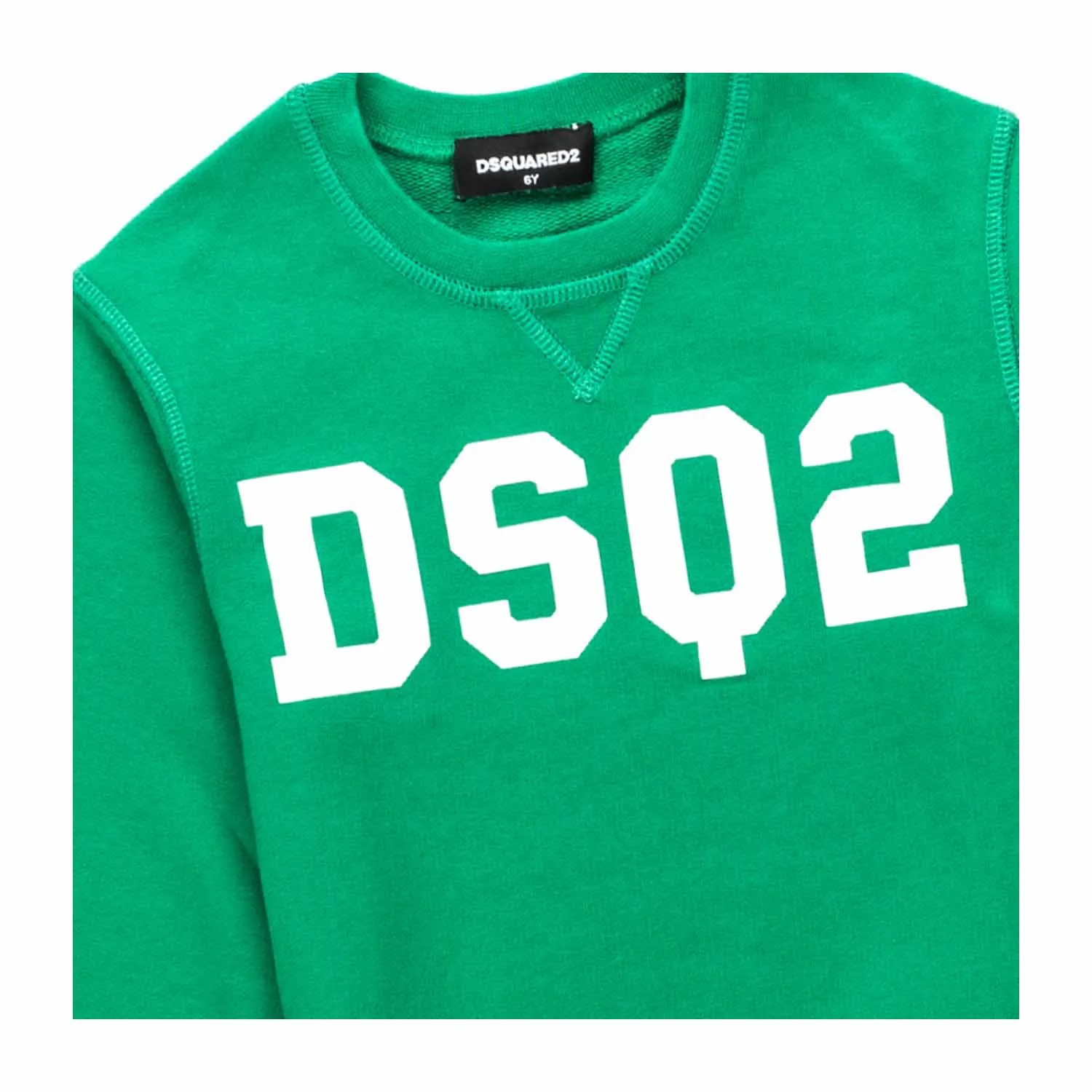 Dsquared2 Green Logo Sweatshirt For Boys