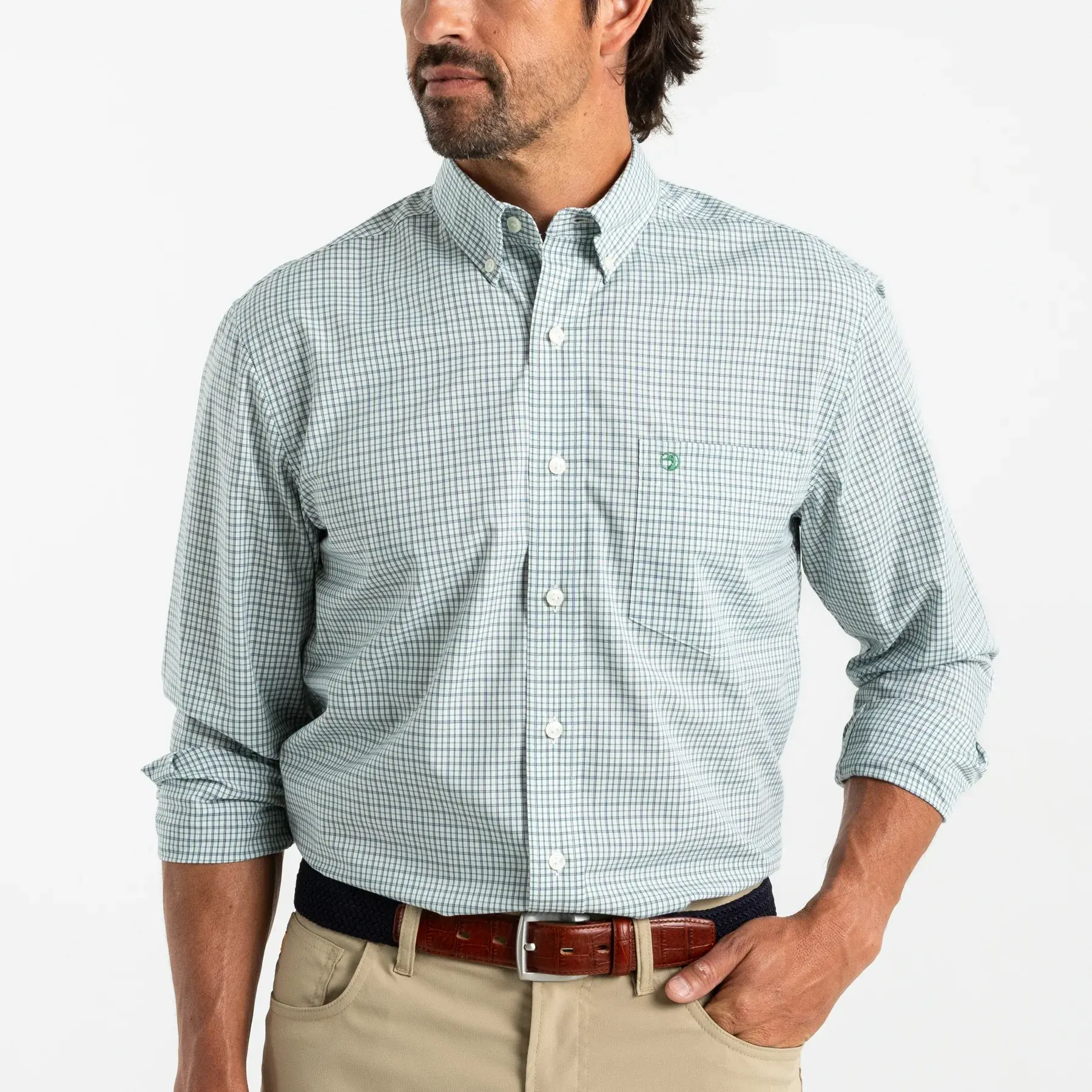 Duck Head Langley Plaid Performance Poplin Sport Shirt