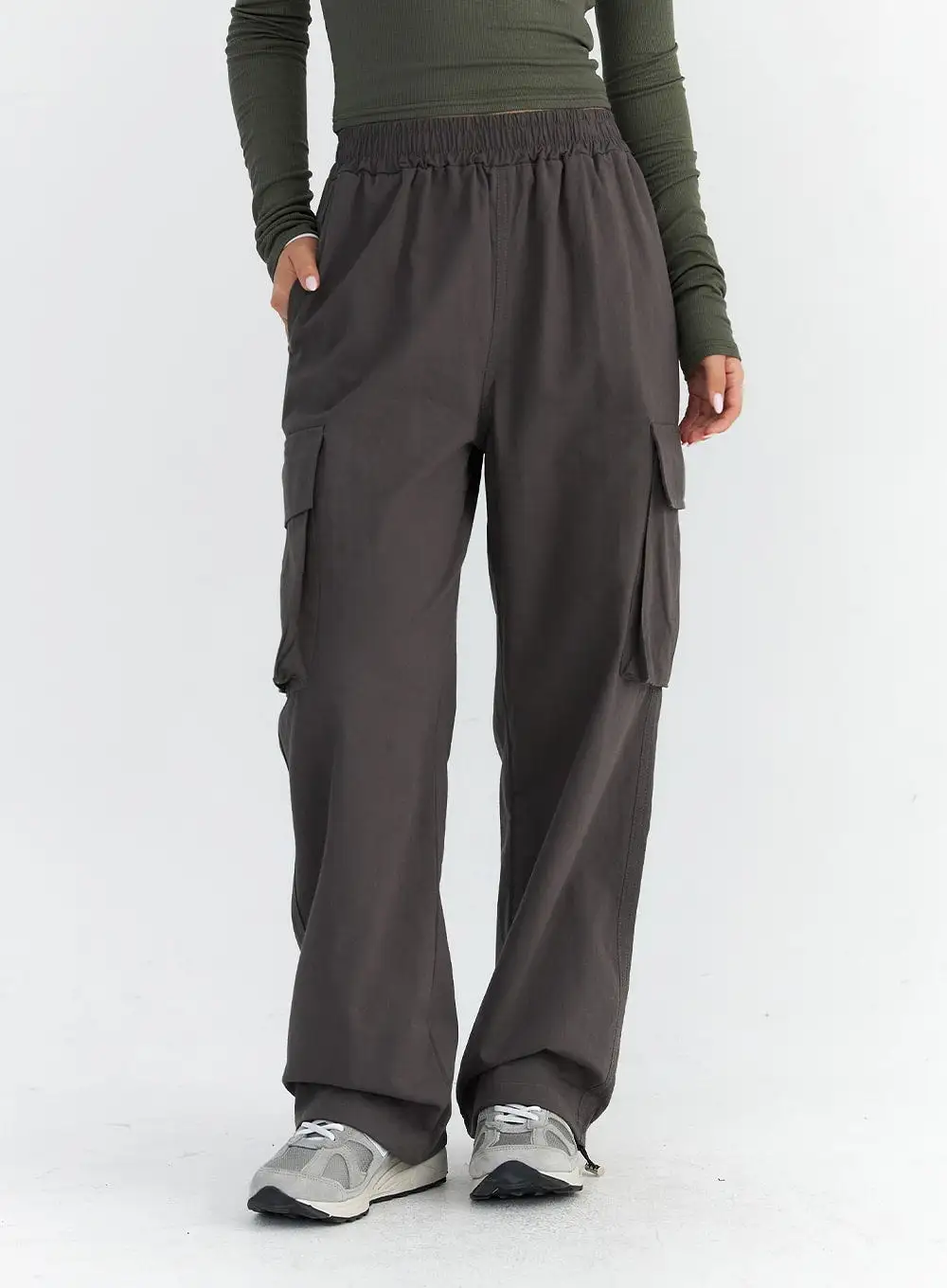 Elastic Waist Cargo Pants CO313