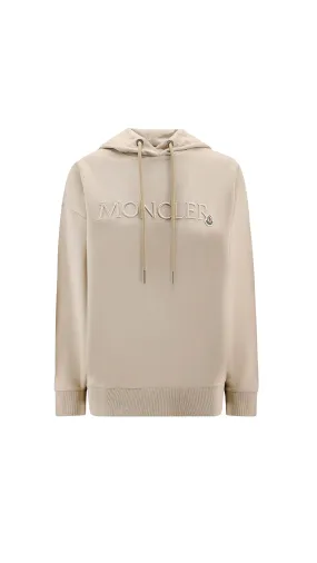 Embroidered Logo Sweatshirt - Beige