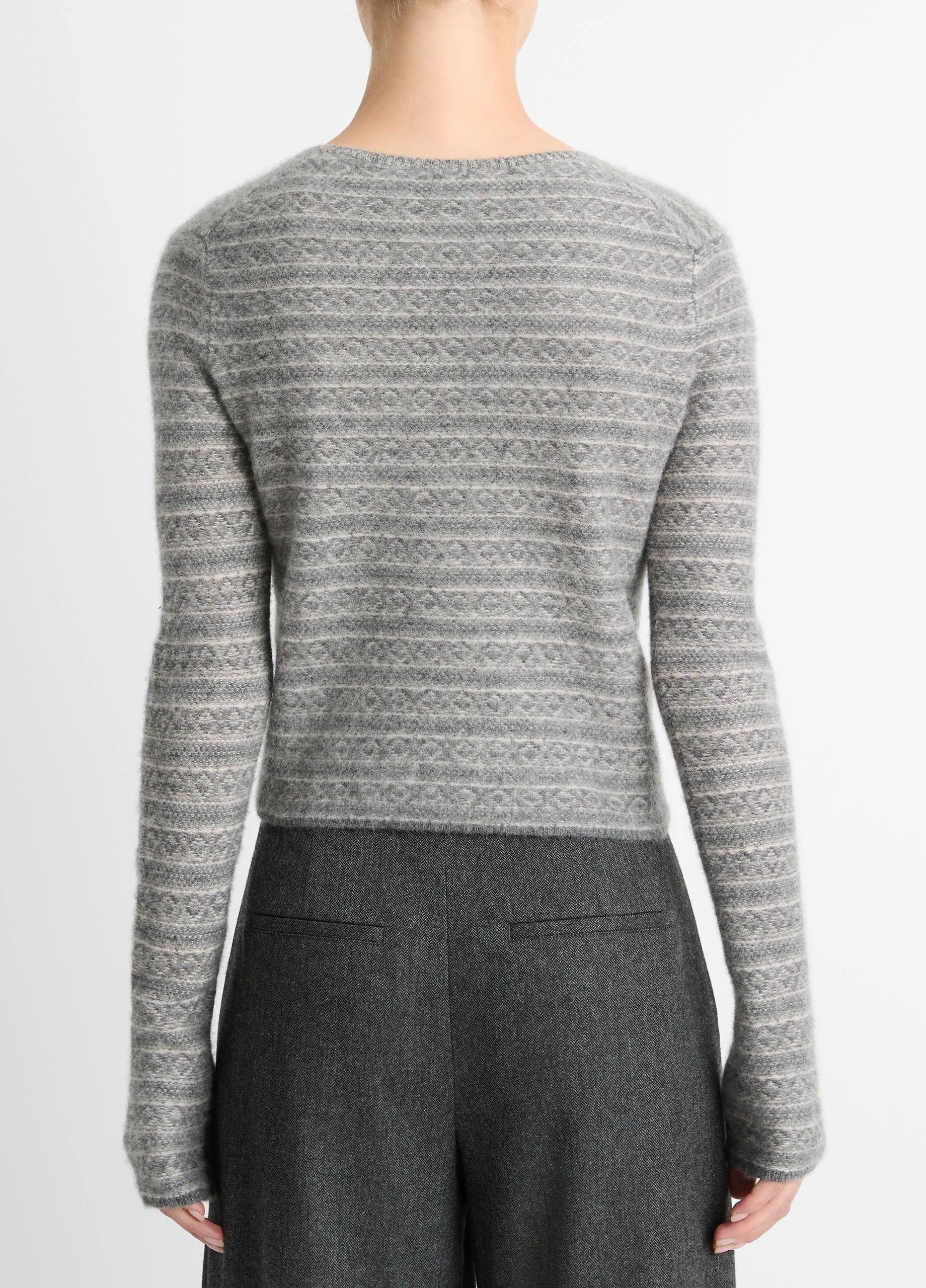 Fair Isle Cashmere V-Neck Sweater