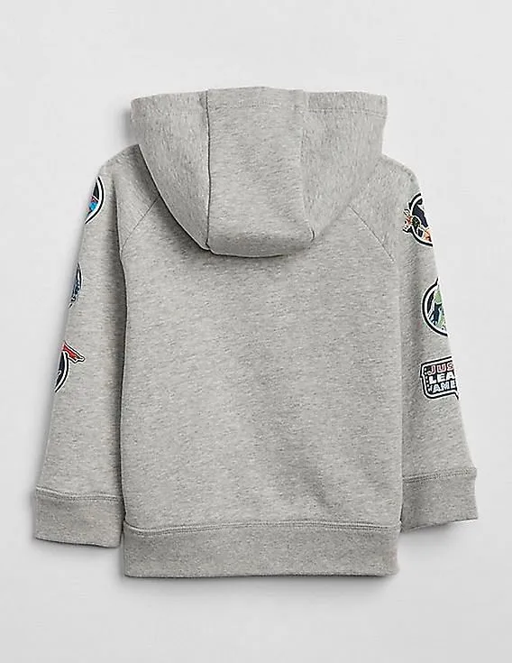 GAP Baby Grey DC™ Logo Hoodie Sweatshirt