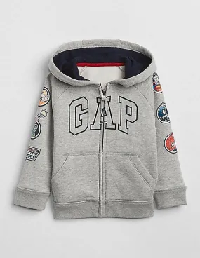 GAP Baby Grey DC™ Logo Hoodie Sweatshirt