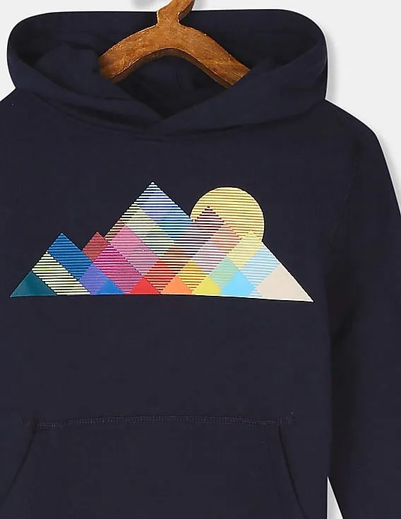 GAP Boys Blue Graphic Hoodie Sweatshirt