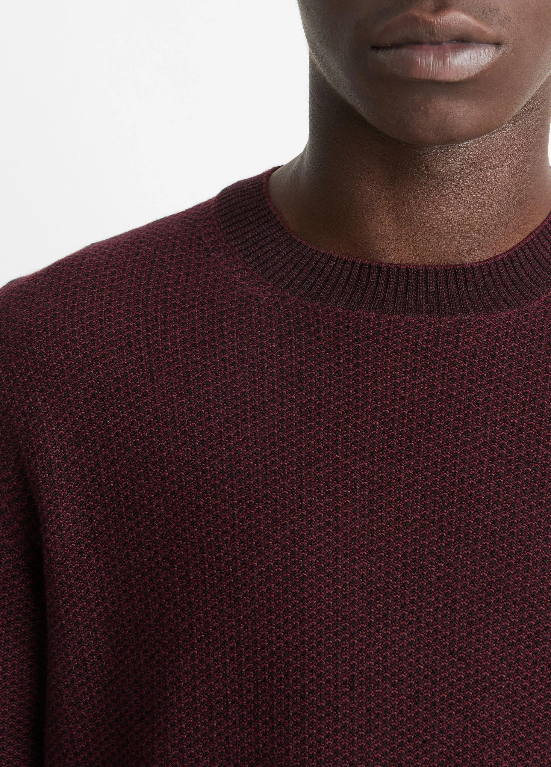 Geo-Jacquard Wool-Blend Crew Neck Sweater