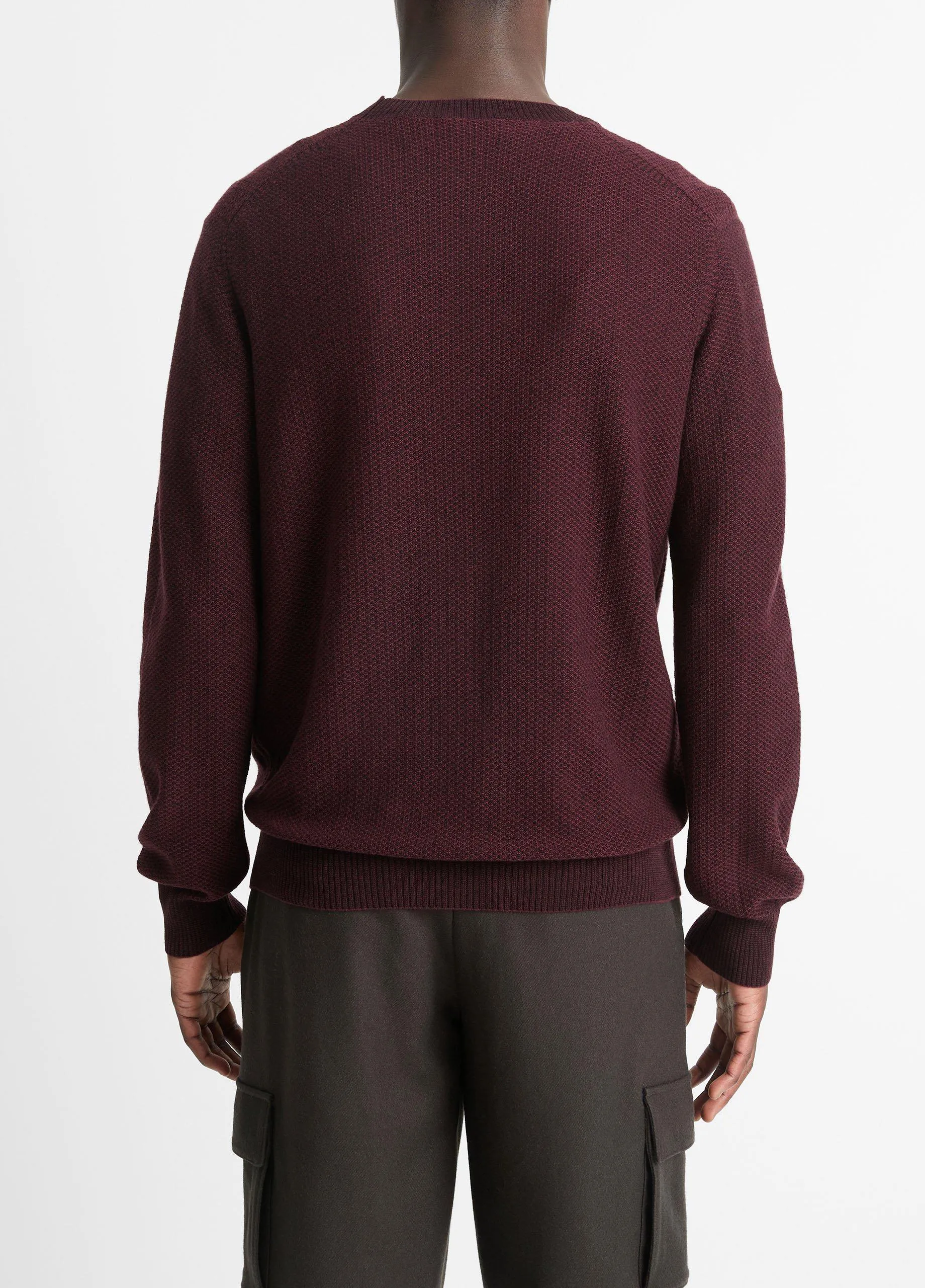 Geo-Jacquard Wool-Blend Crew Neck Sweater