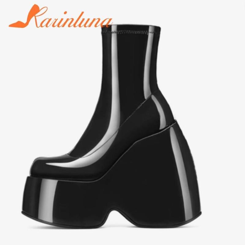 Gothic Platform Wedges Ankle Boots for Women: Comfy Fashion with a Cool Street Style