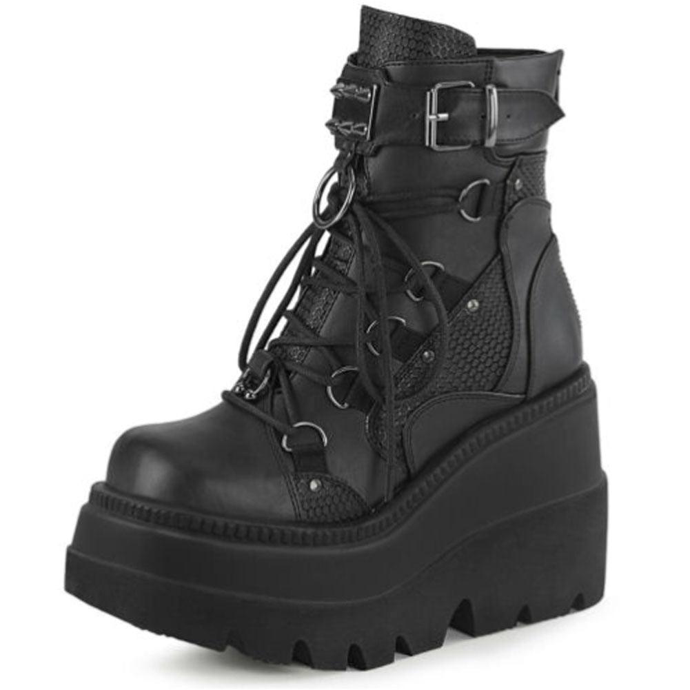 Gothic Platform Wedges Ankle Boots for Women: Comfy Fashion with a Cool Street Style