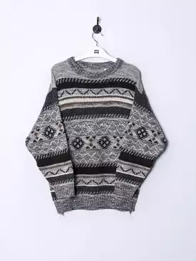 Grey Retro Sweater