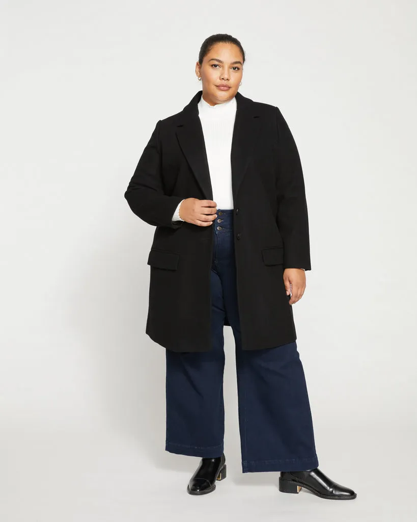 Harlow Classic Wool Coat - Black