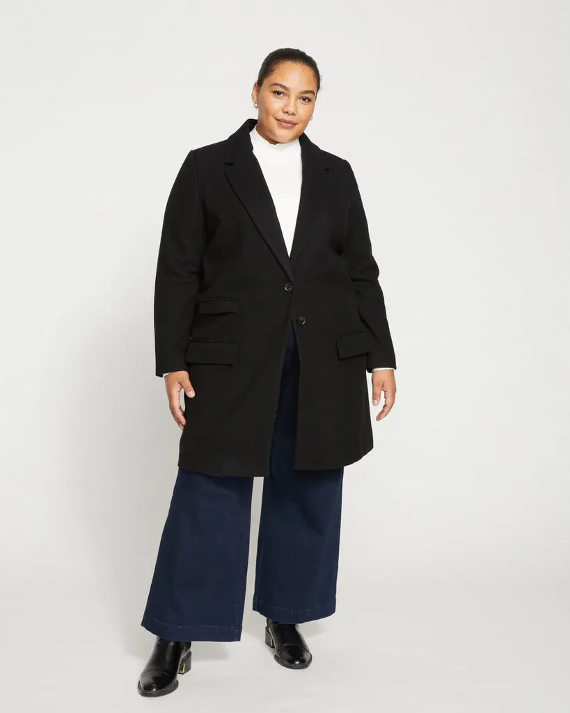 Harlow Classic Wool Coat - Black