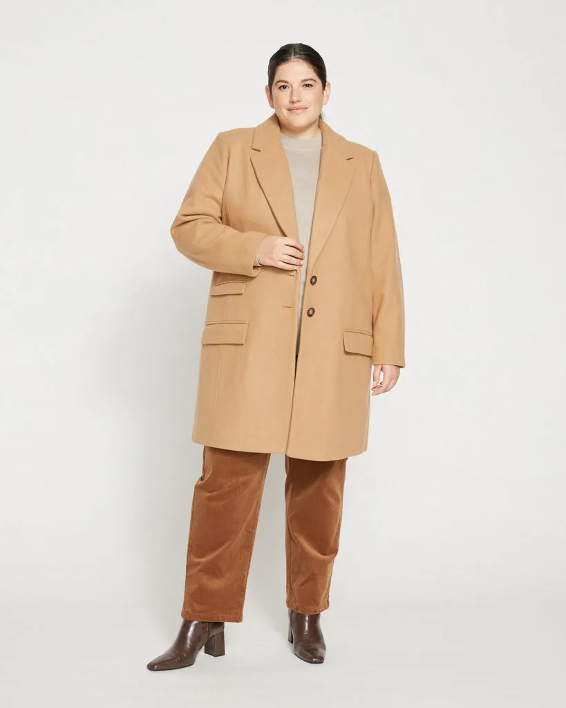 Harlow Classic Wool Coat - Light Bark