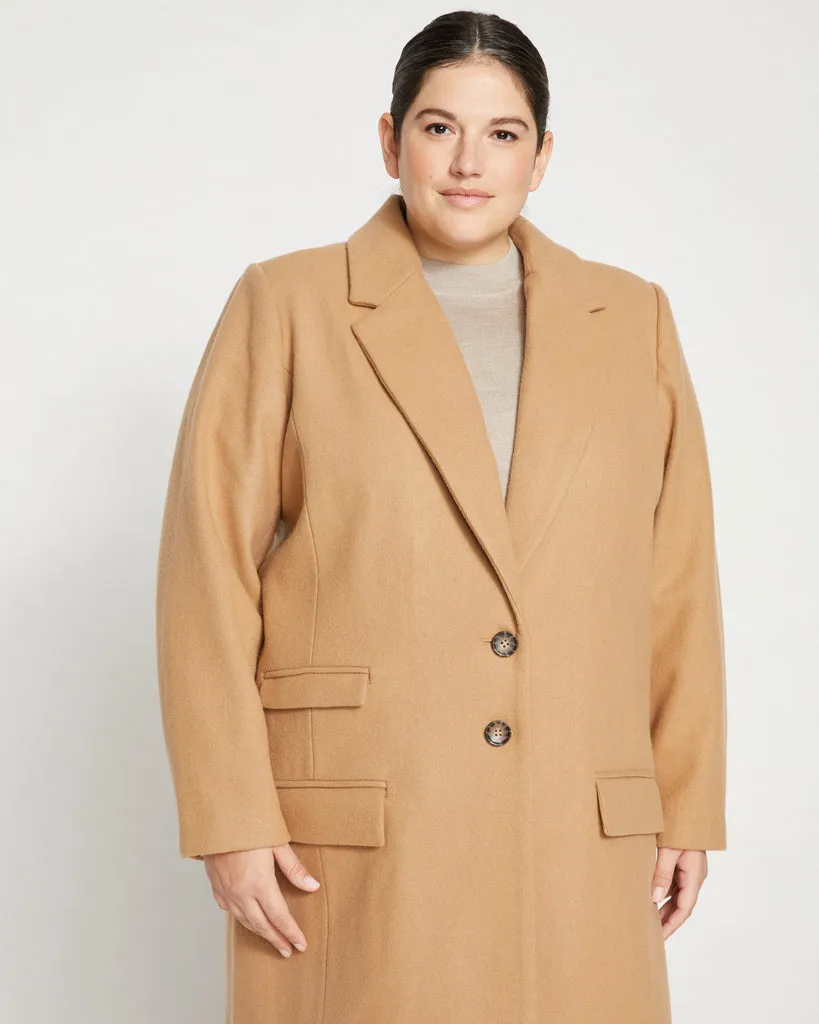 Harlow Classic Wool Coat - Light Bark