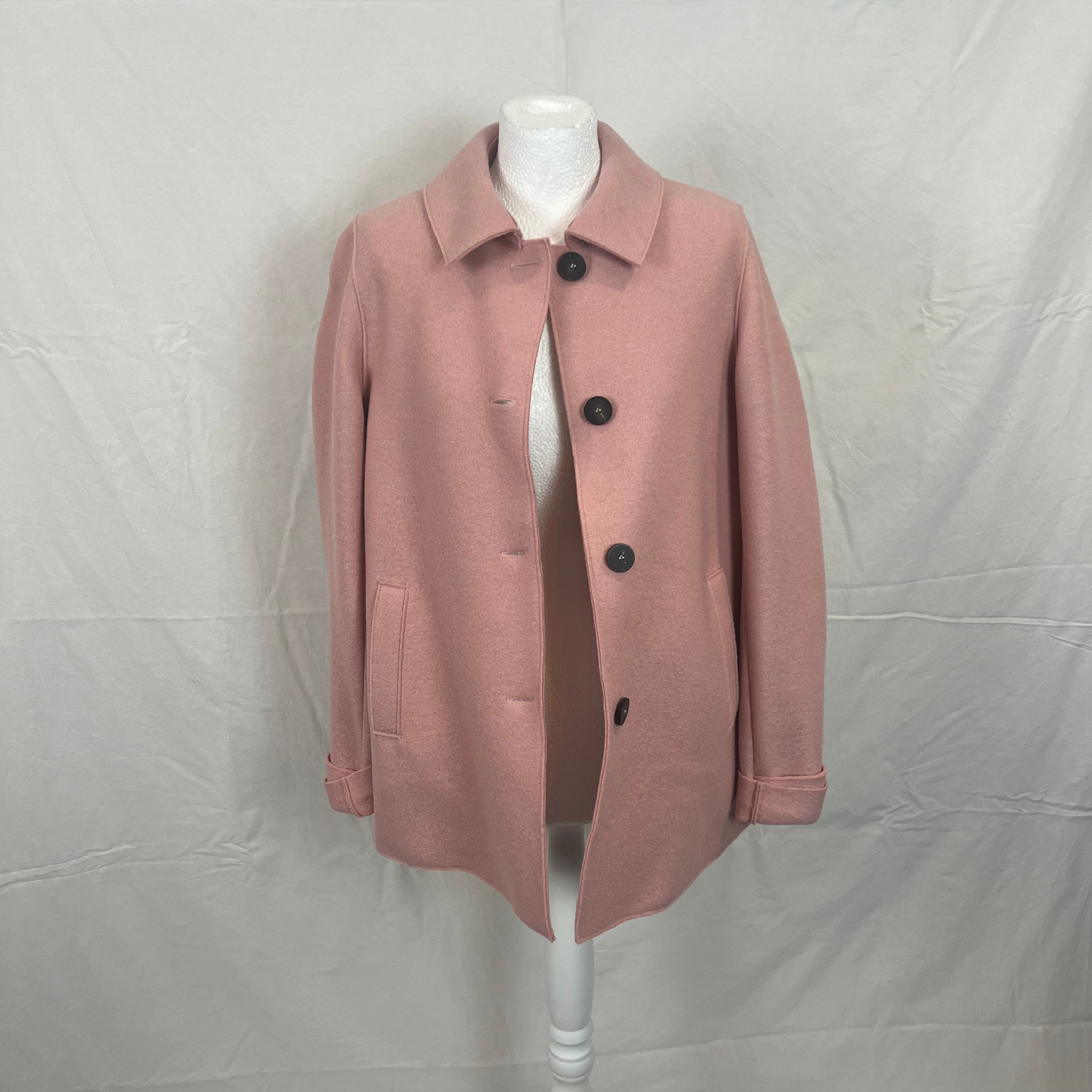 Harris Wharf Brand New 310 Pink Wool Short Coat L