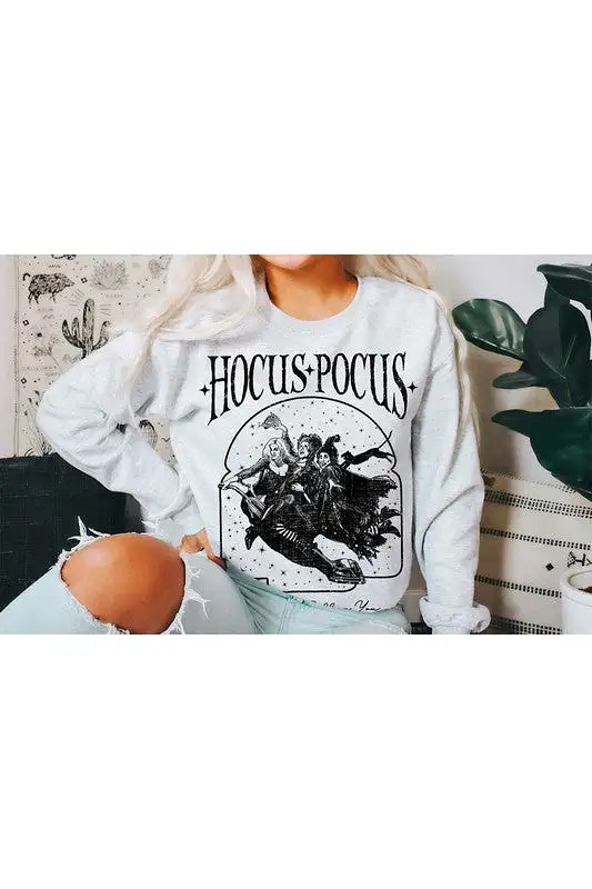 HOCUS POCUS HALLOWEEN GRAPHIC SWEATSHIRT PLUS SIZE