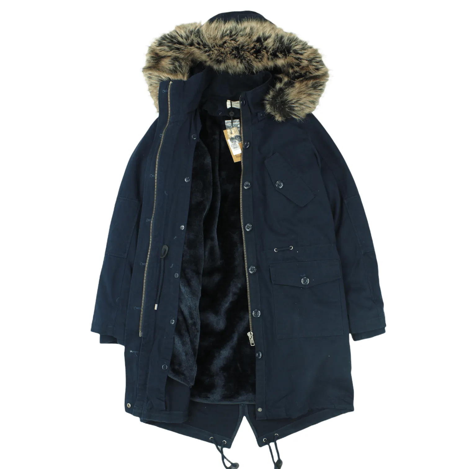 Hush Blue Faux Fur Lined Parka