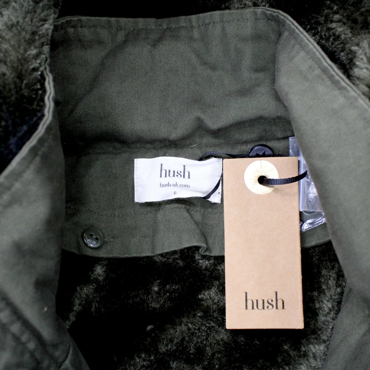 Hush Khaki Britt Parka Coat