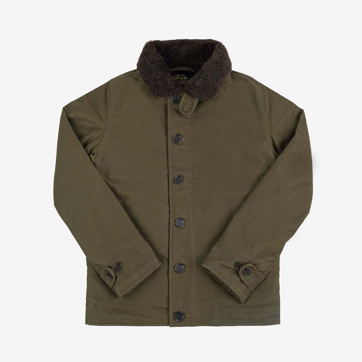 Iron Heart IHM-37-ODG Oiled Whipcord N1 Deck Jacket - Olive