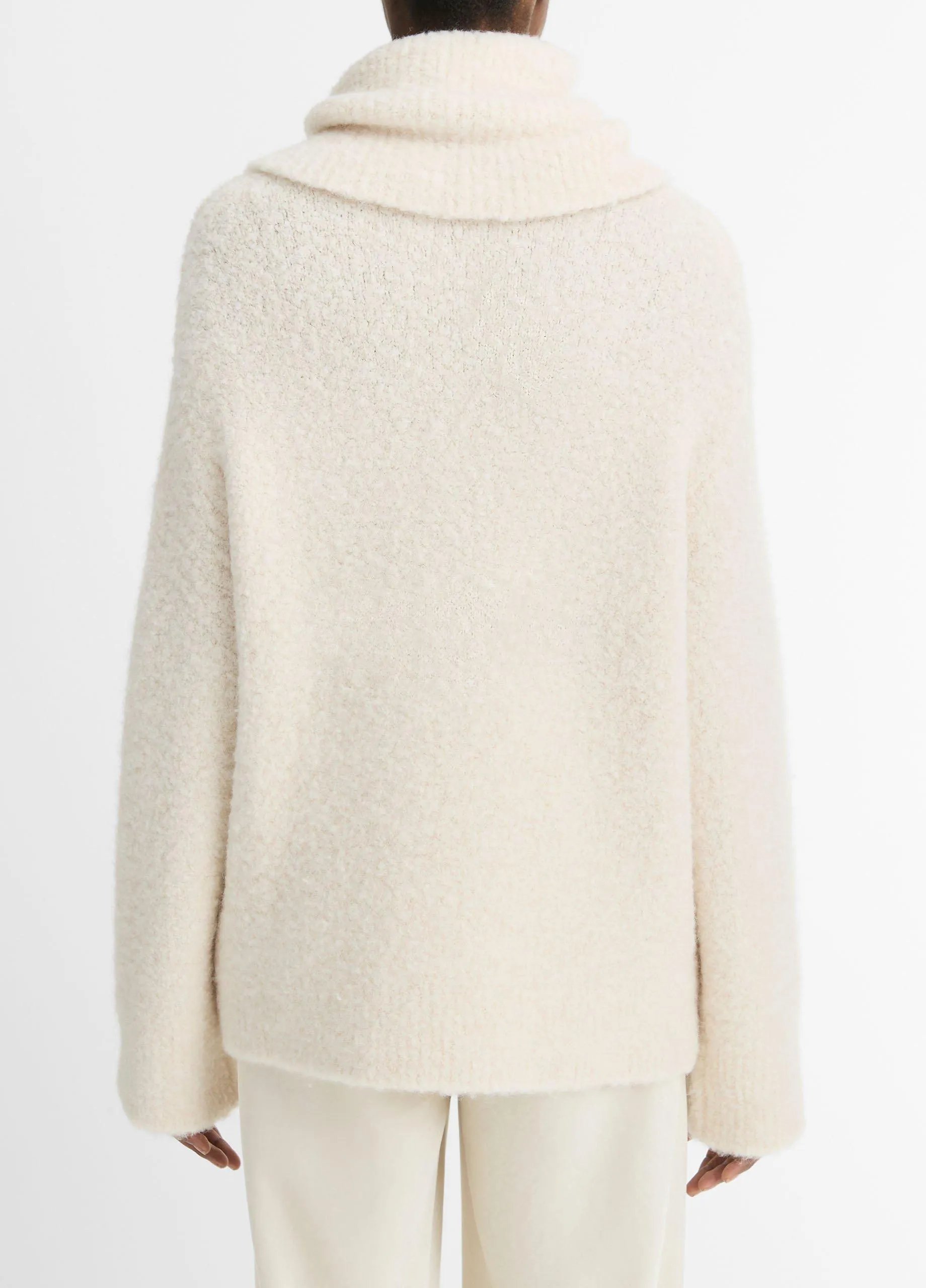 Italian Bouclé Turtleneck Tunic Sweater