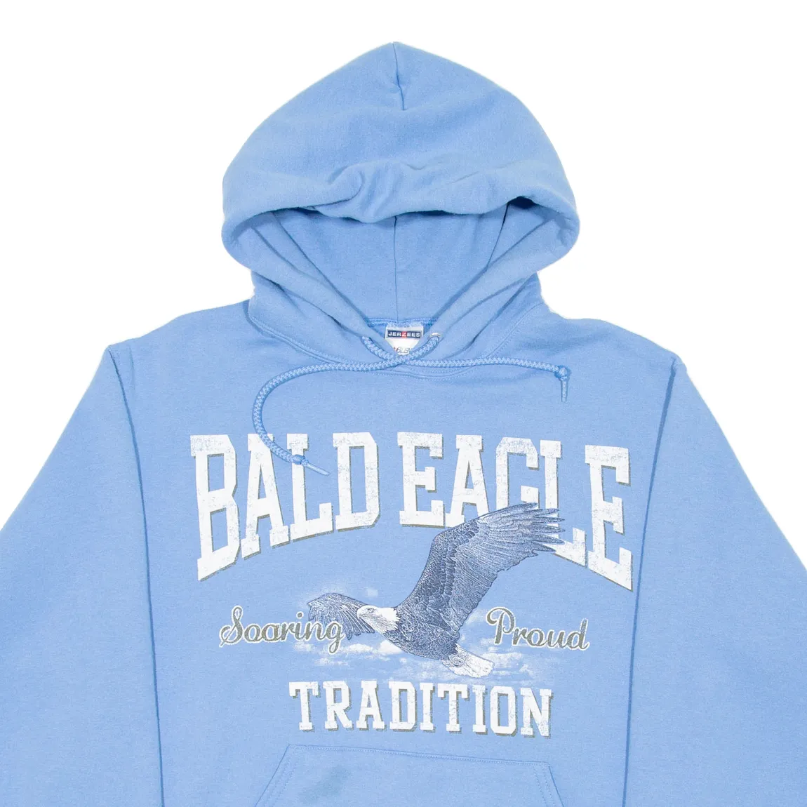 JERZEES Bald Eagle Mens Blue Hoodie M