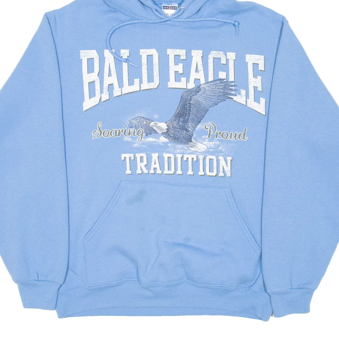 JERZEES Bald Eagle Mens Blue Hoodie M