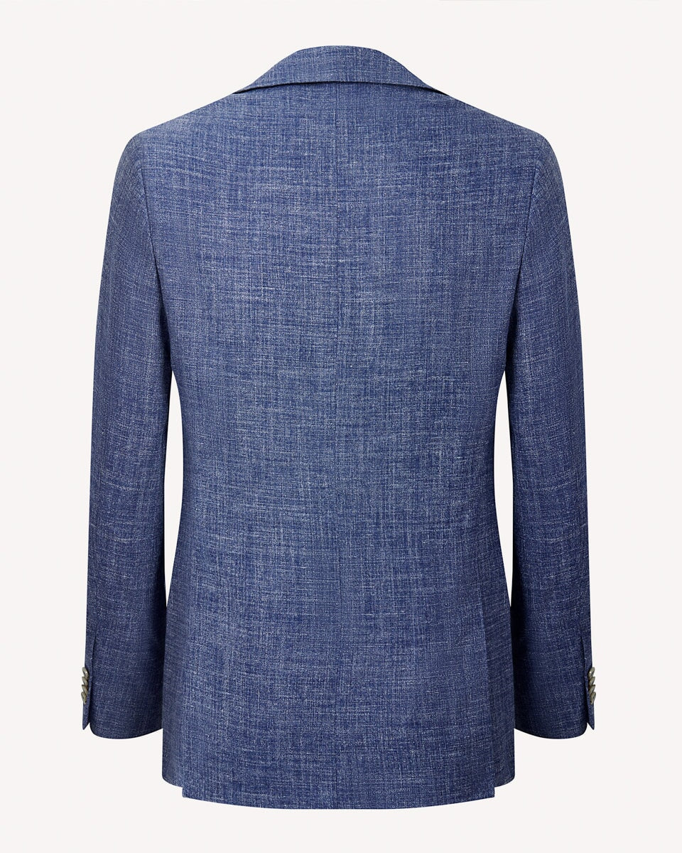 Joseph Abboud Linen Silk Jacket Denim Blue