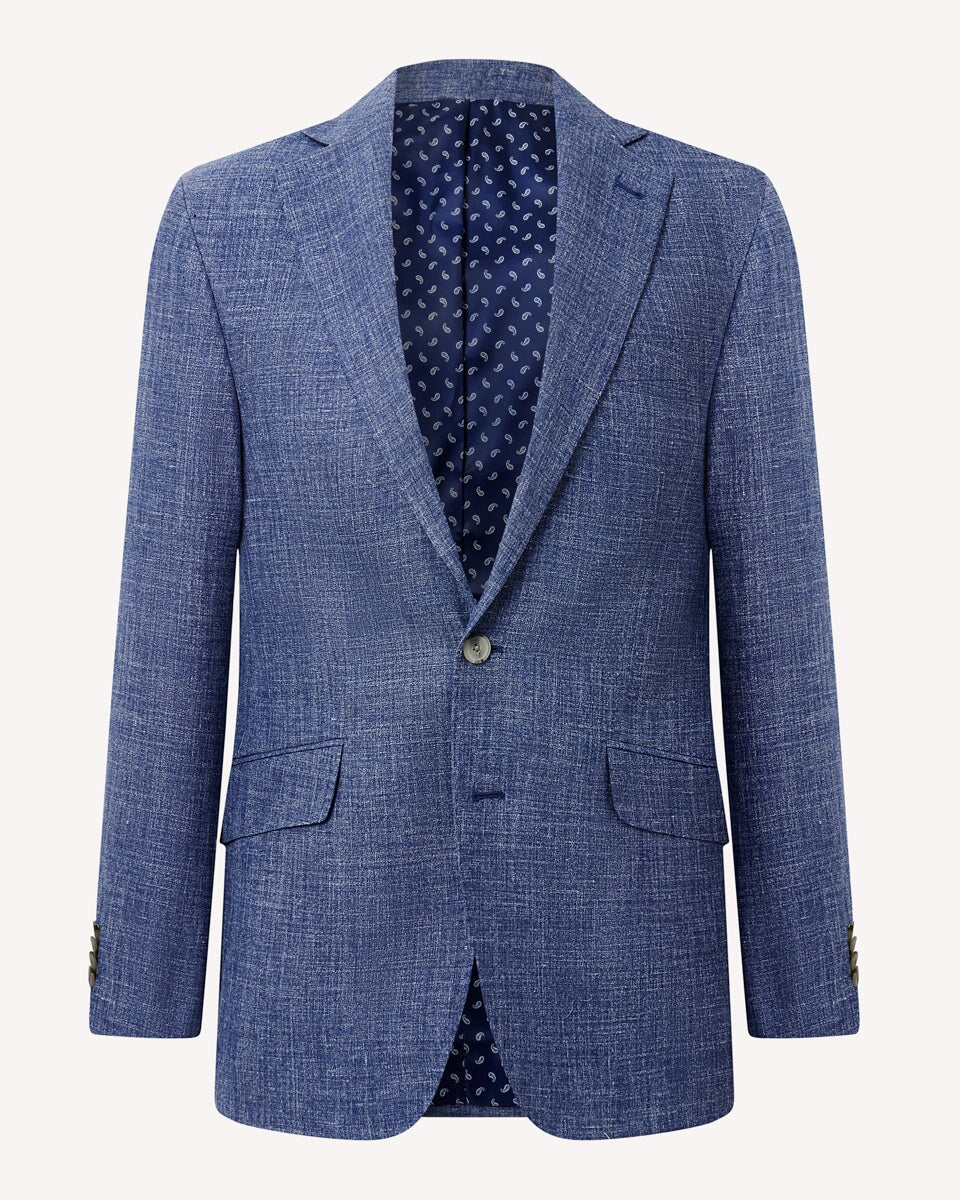 Joseph Abboud Linen Silk Jacket Denim Blue