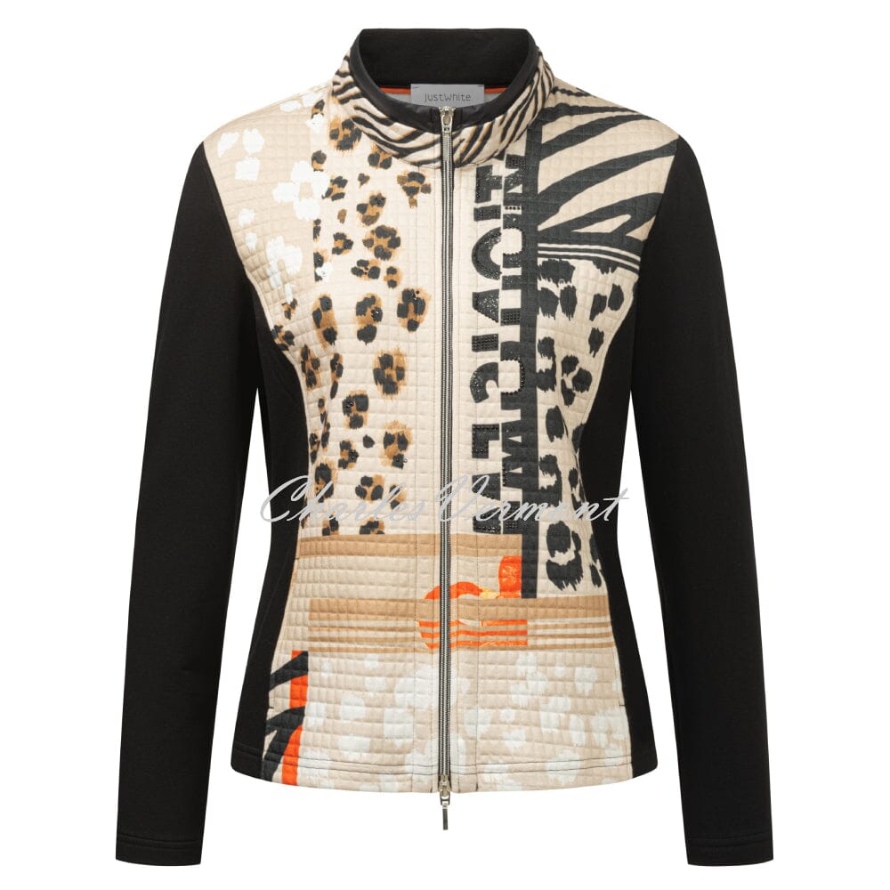 Just White Jacket - Style J2461 (Black / Beige / Multi)