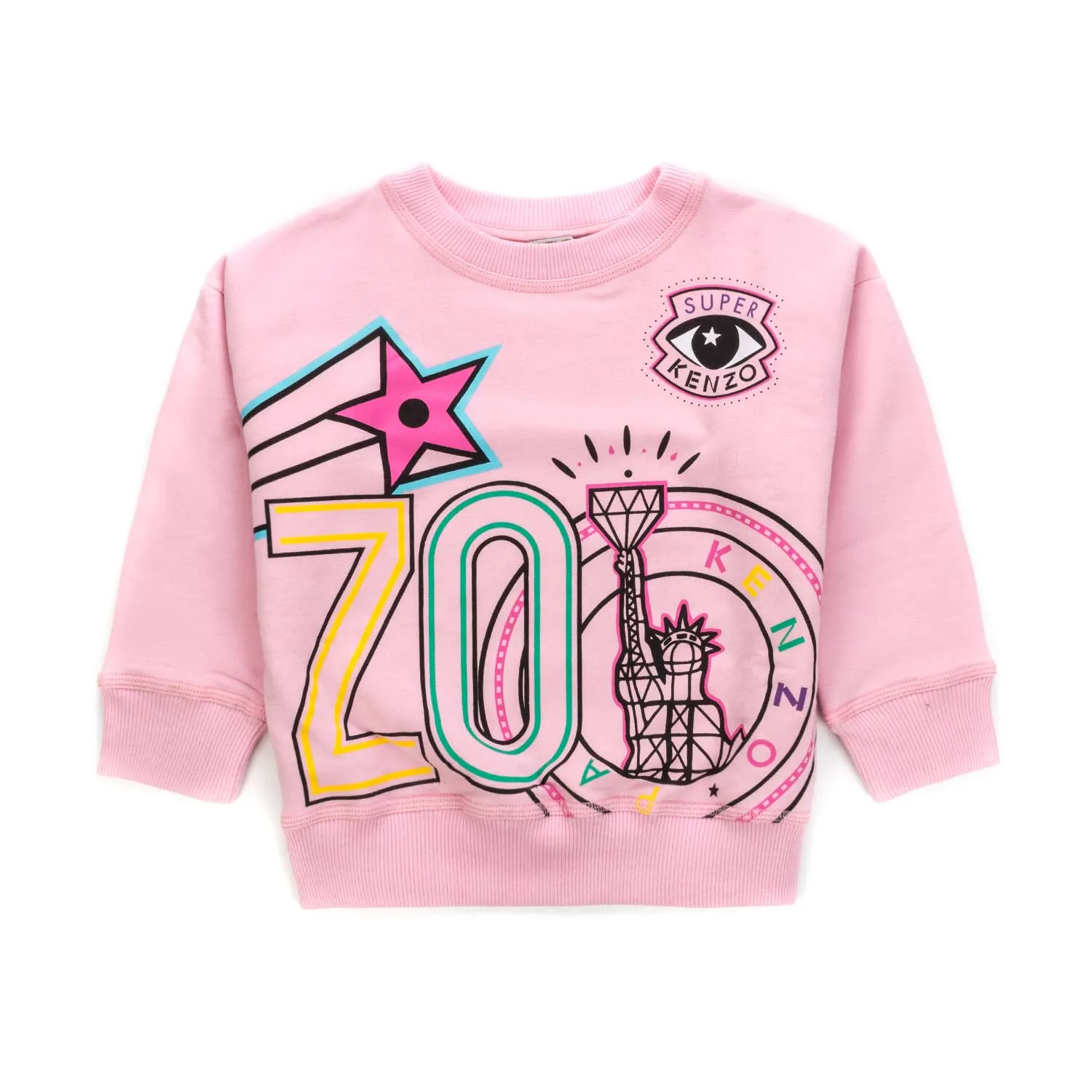 Kenzo Pink Logo Sweatshirt For Girl