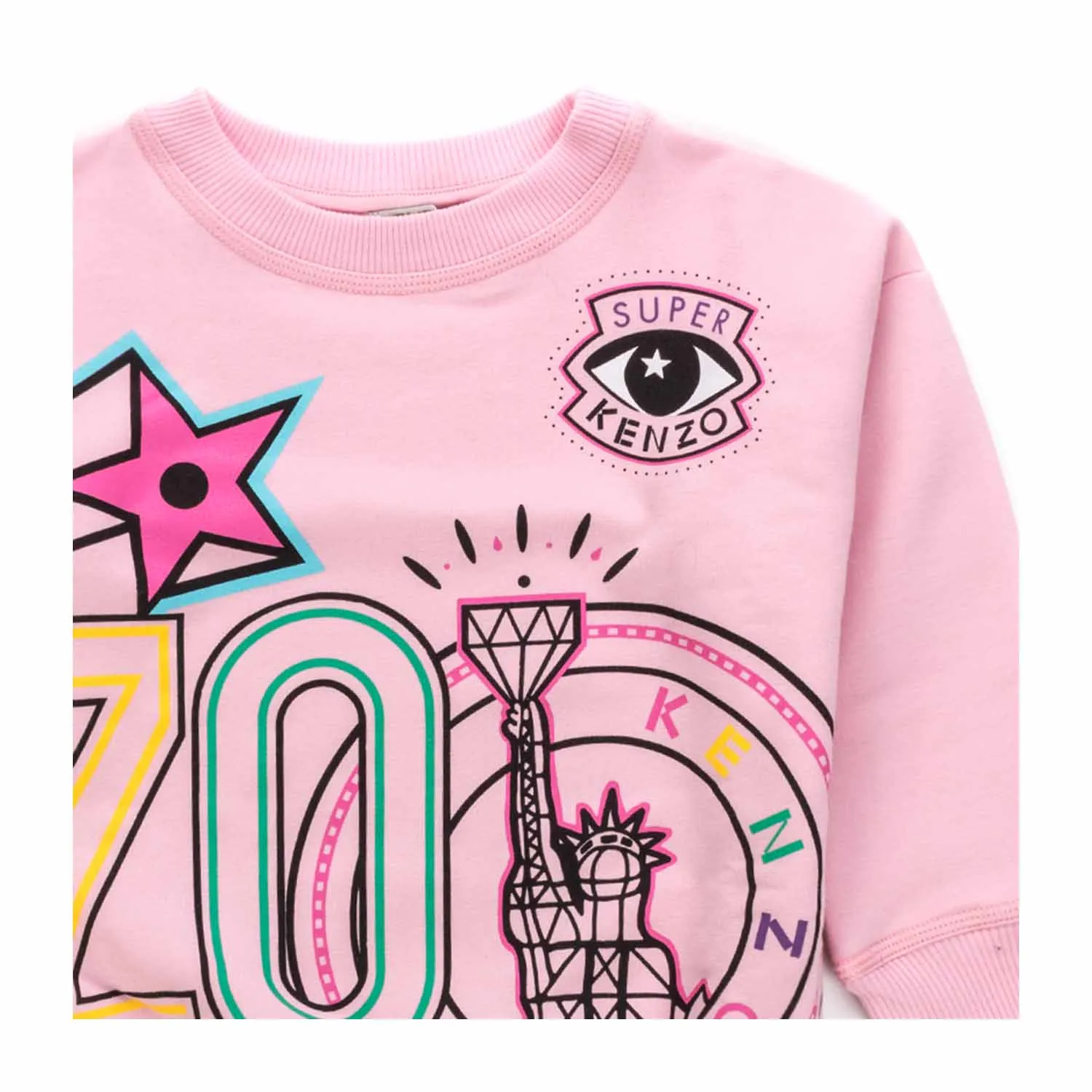 Kenzo Pink Logo Sweatshirt For Girl