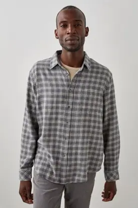 LENNOX SPORT SHIRT - CHARCOAL FLAX MELANGE