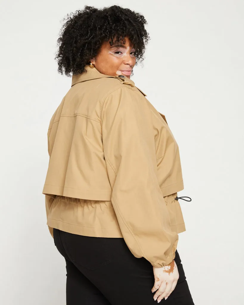 Leonard Cropped Trench Coat - Tan