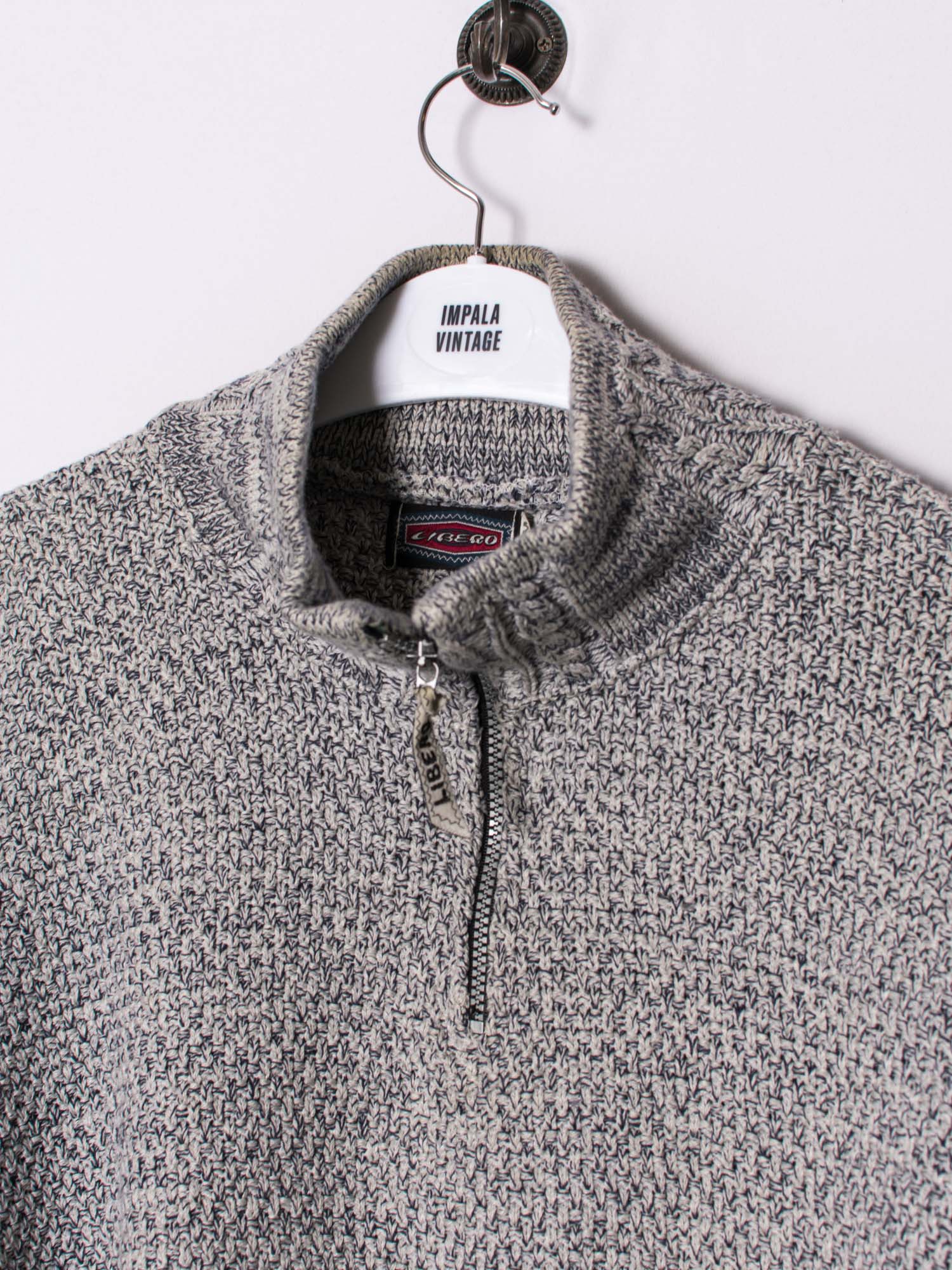 Libero 1/3 Zipper Grey II Sweater