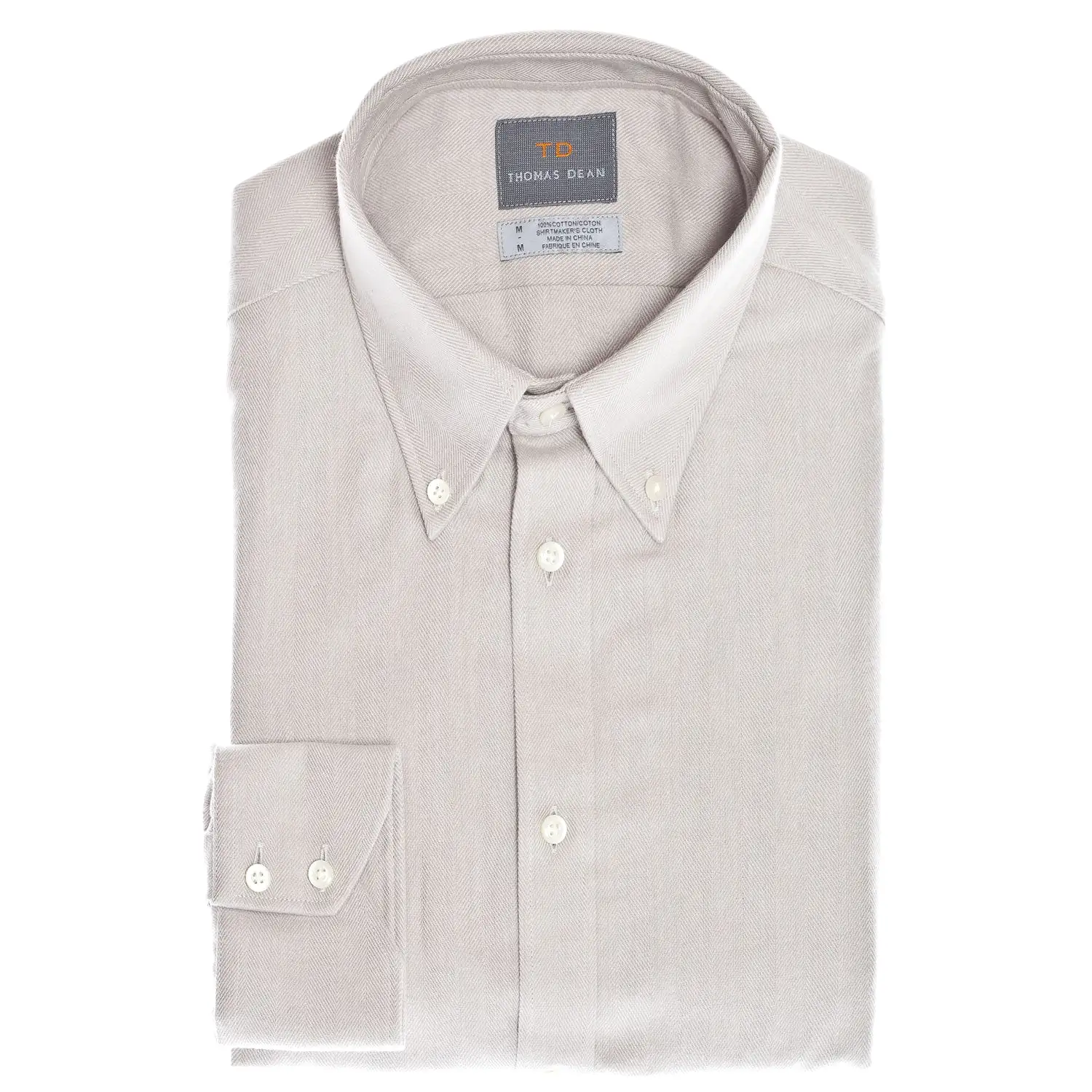 Light Grey Tonal Button Down Collar Sport Shirt