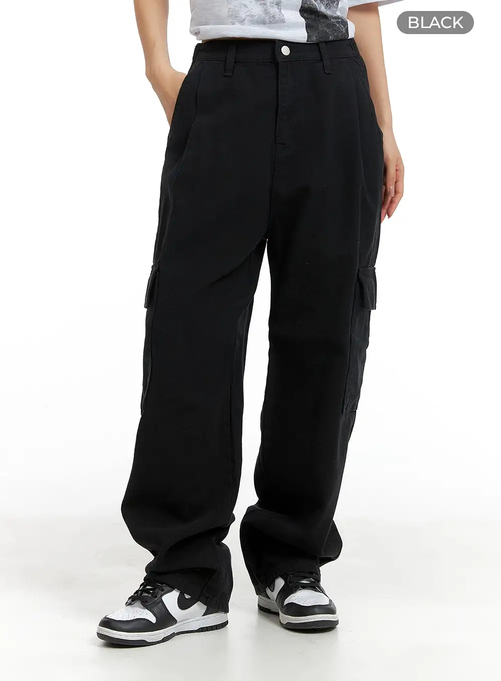 Low Rise Cotton Cargo Pants CM419