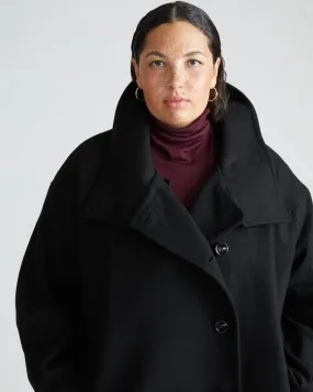 Marlo Cocoon Coat - Black