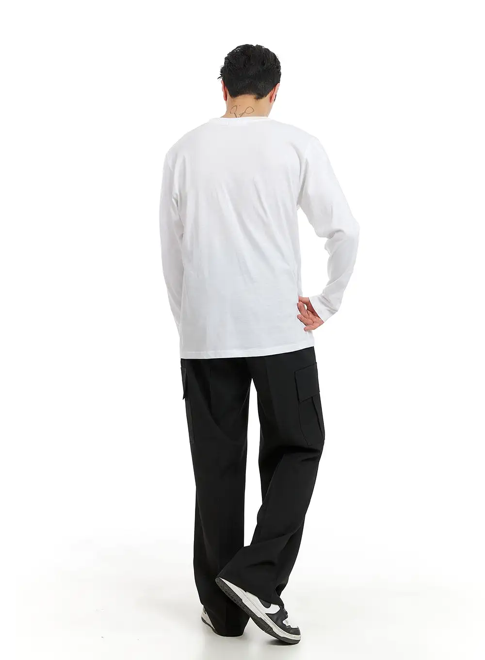 Men's Basic Straight Fit Cotton Cargo Pants IA401