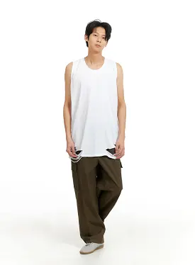 Men's Cargo Wide Leg Pants IA402