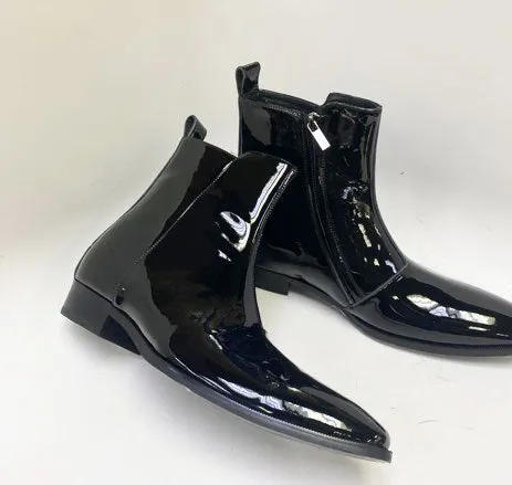 Mo-Patent Leather Boot Black