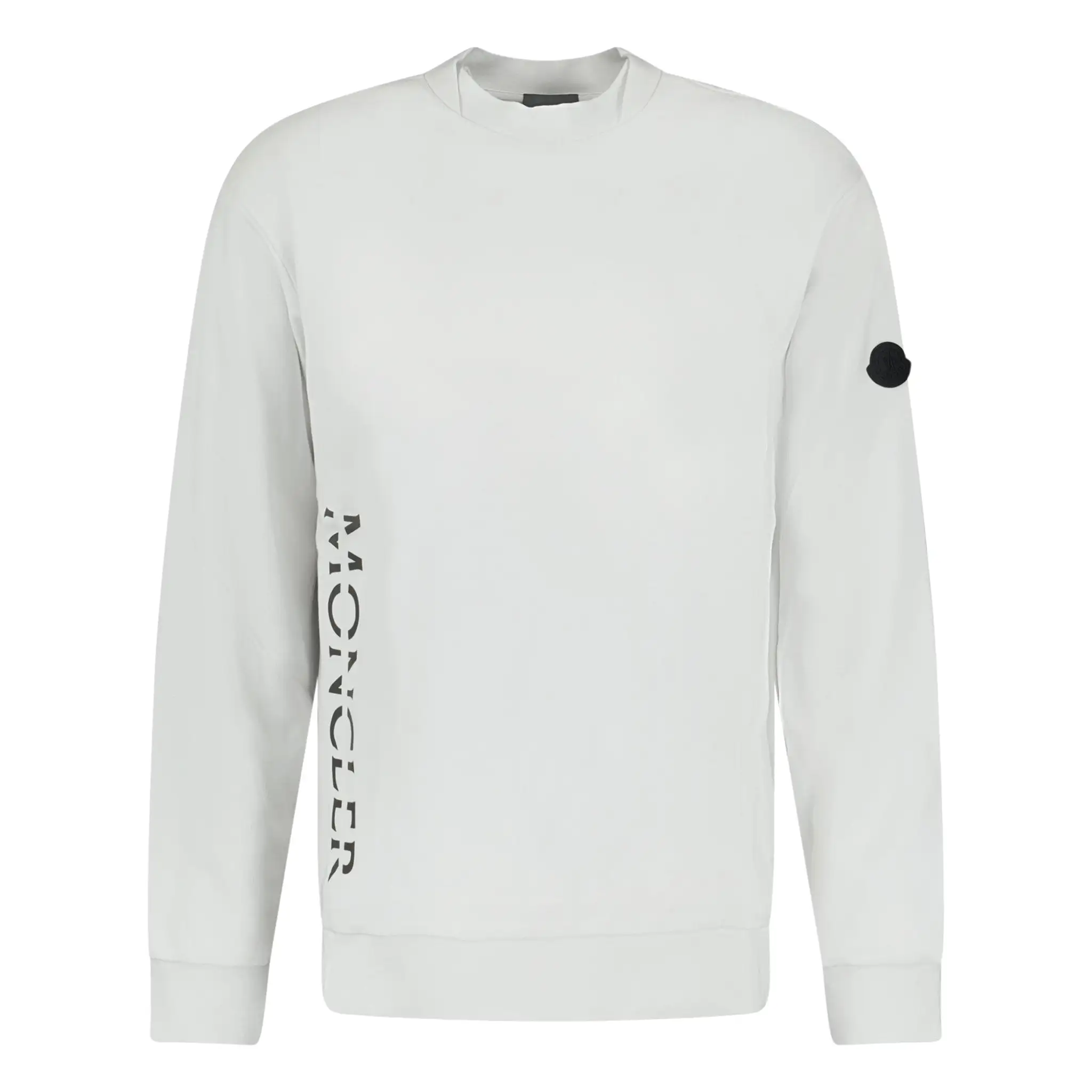 MONCLER SIDE REFLECTIVE WRITING LOGO SWEATSHIRT GREY