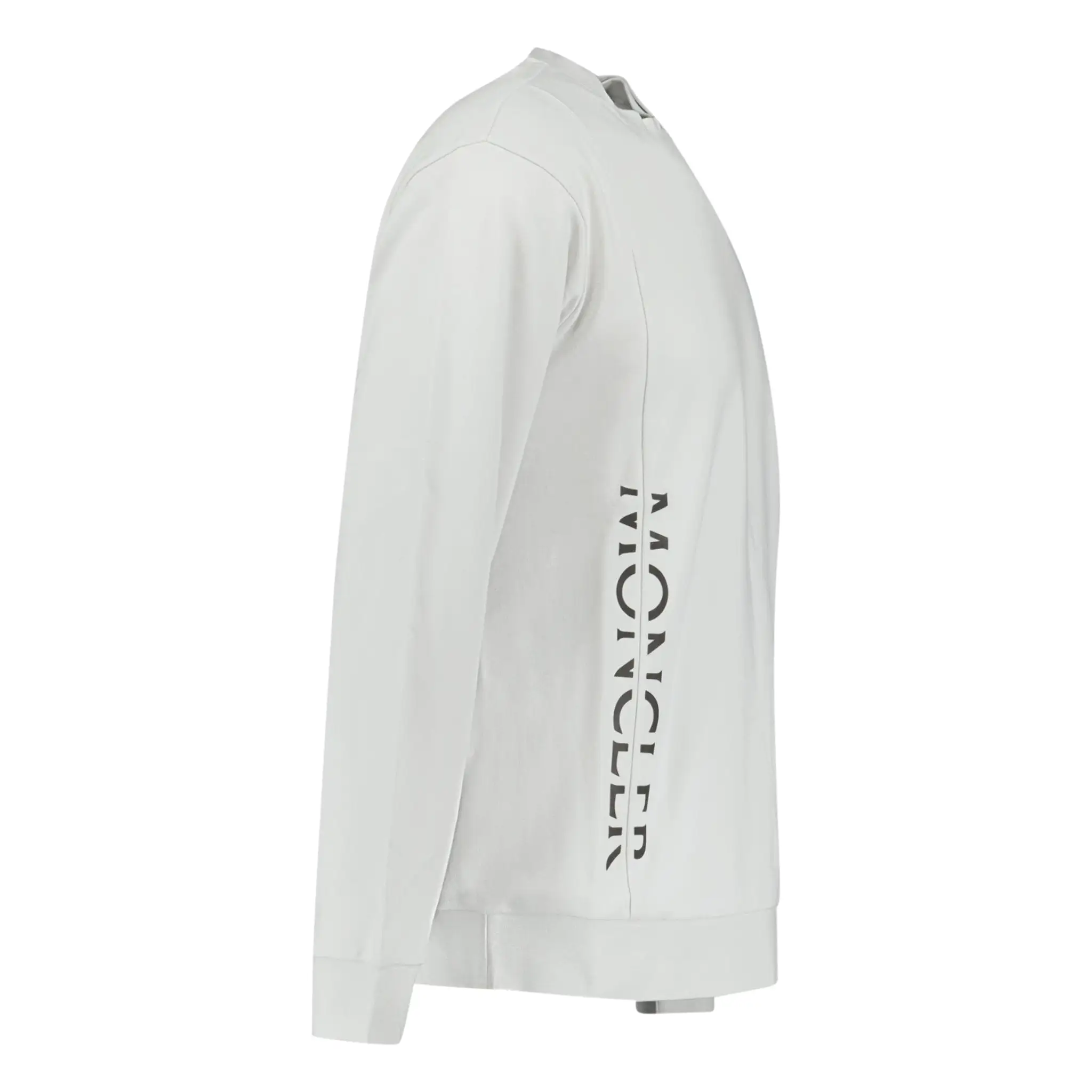 MONCLER SIDE REFLECTIVE WRITING LOGO SWEATSHIRT GREY