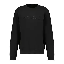 MONCLER SPLIT LOGO SWEATSHIRT BLACK