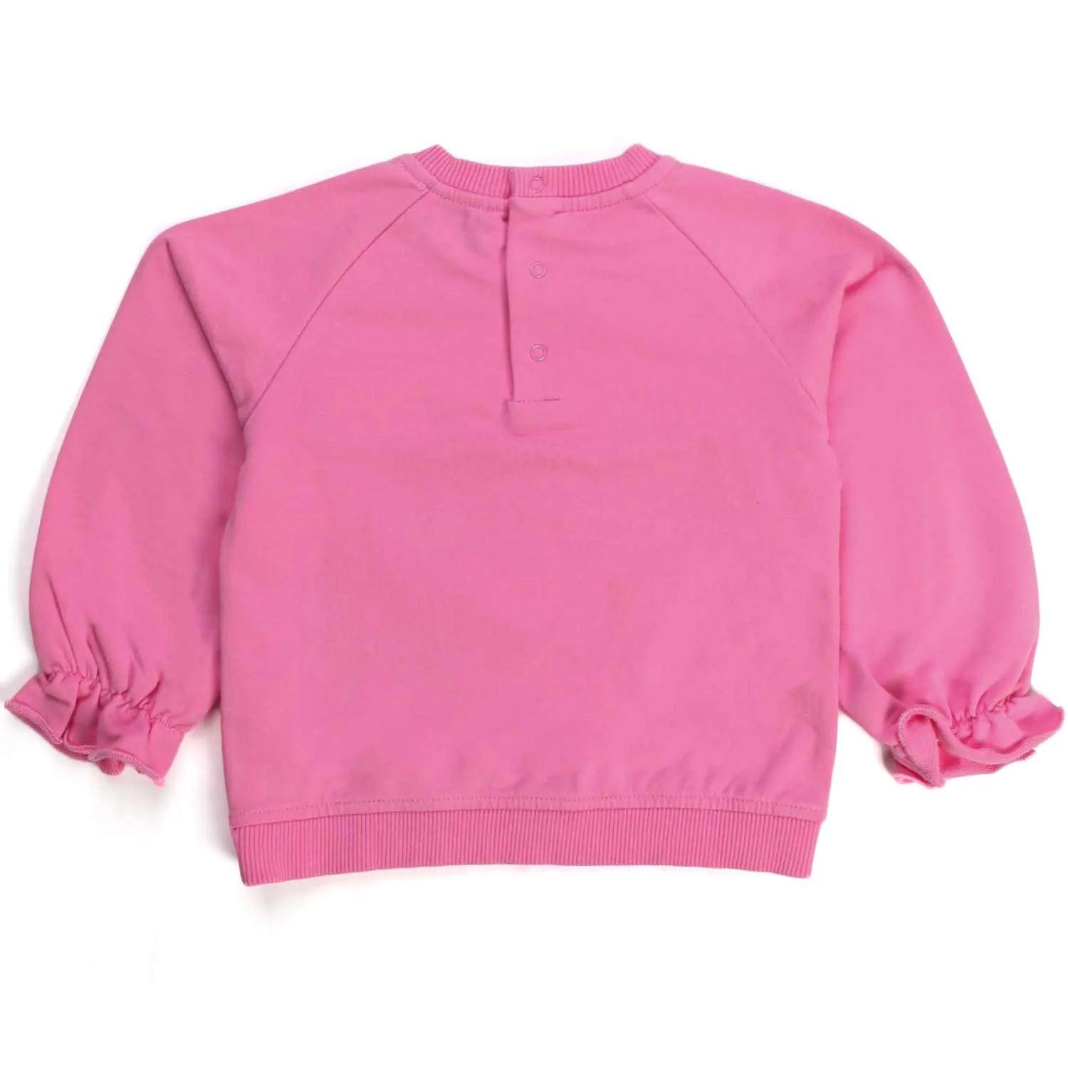 Moschino Fuchsia Logo Sweatshirt For Baby