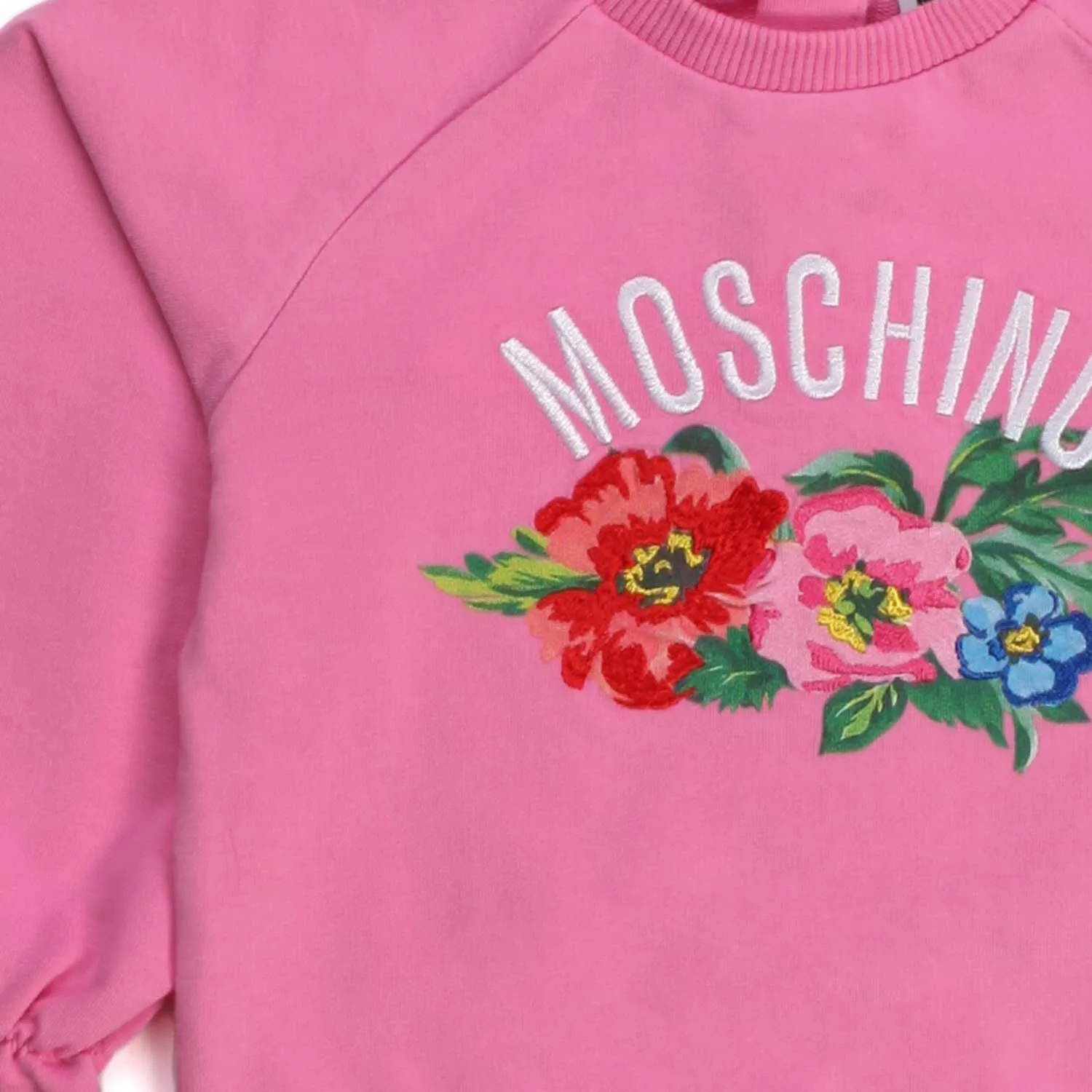 Moschino Fuchsia Logo Sweatshirt For Baby